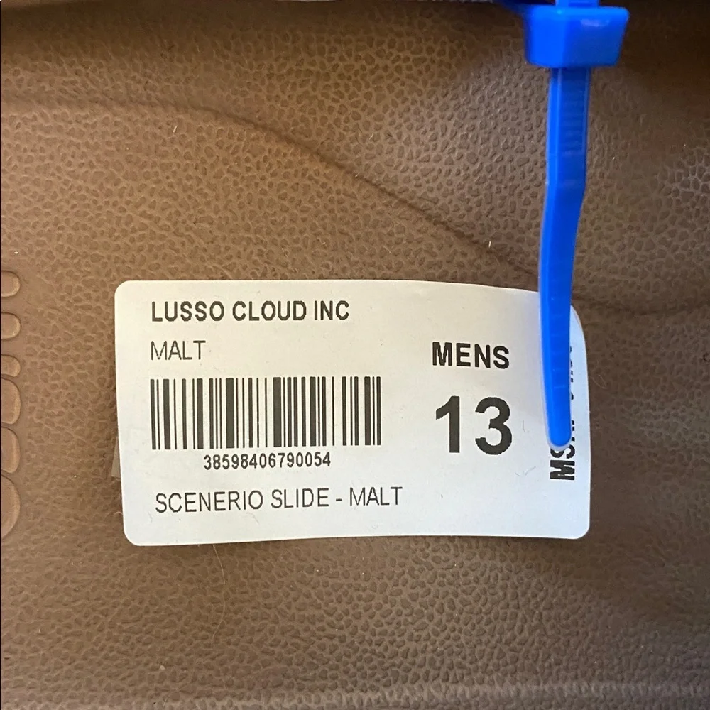 Lusso Cloud brown rubber sandals men’s size various